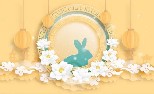 设计中秋节背景风景