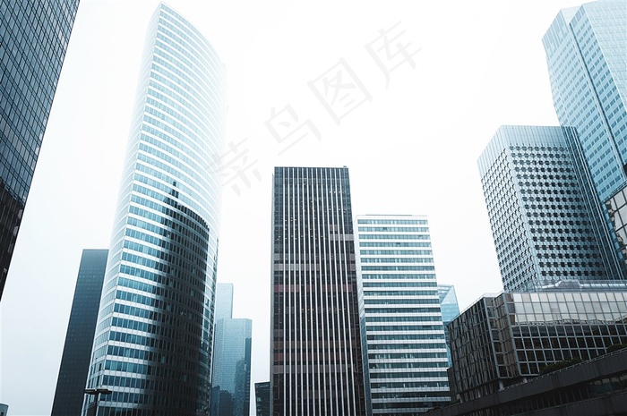 拥挤的高楼建筑