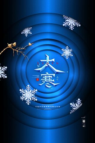 24二十四节气传统节日大寒宣传活动海报插画合集psd设计素材模板