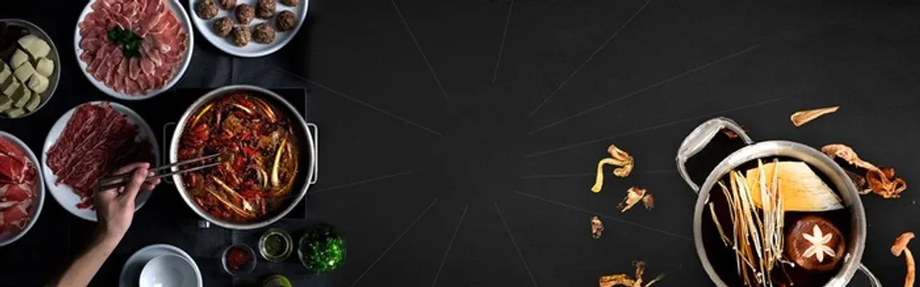 冬季火锅趴美食大气简约黑色banner