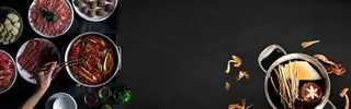 冬季火锅趴美食大气简约黑色banner