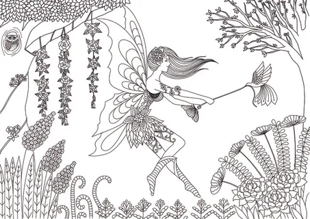 浪漫童话手绘黑白线描线稿 浪漫童话手绘黑白线描线稿