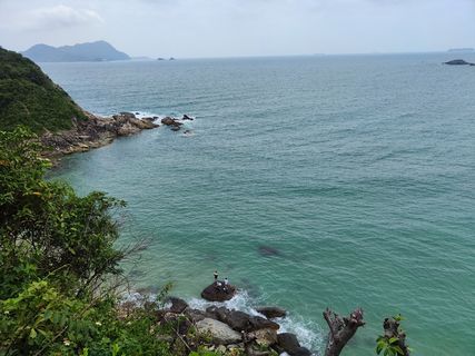 大海 高处眺望的一角，远看一望无际