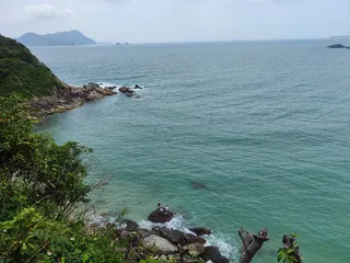 大海 高处眺望的一角，远看一望无际