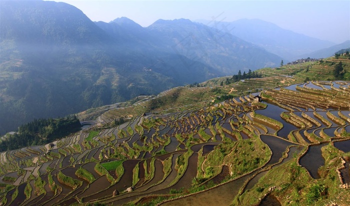 贵州加榜梯田风景高清图片