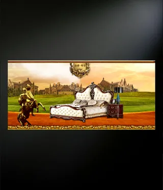 欧式家具床品海报设计