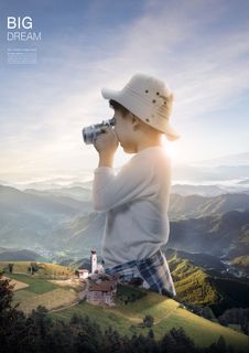 儿童梦想天空背景