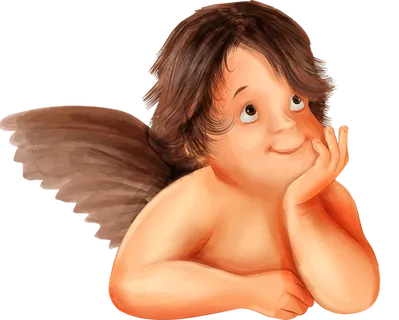 卡通简笔情人节天使