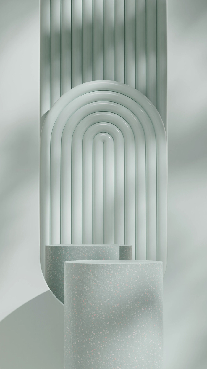 小清新c4d场景电商展台合层背景