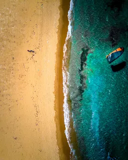 海边沙滩大海风景鸟瞰图 海边沙滩大海风景鸟瞰图