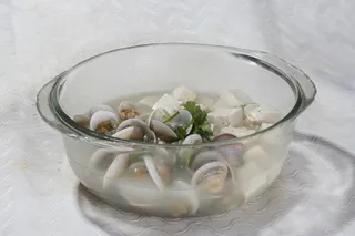 青蛤炖豆腐  