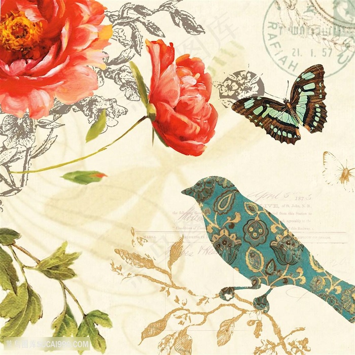 欧式花鸟装饰画