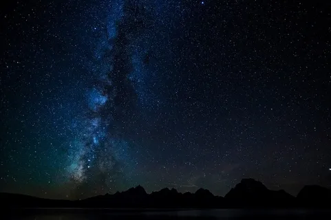 超美丽的蓝色星空