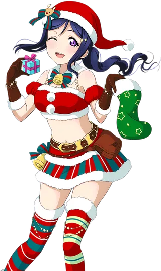 圣诞女郎素材卡通