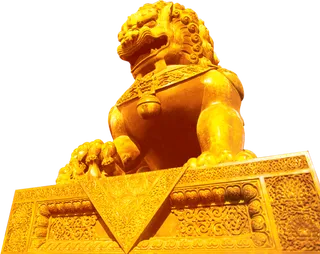 石头狮子装饰免扣素材