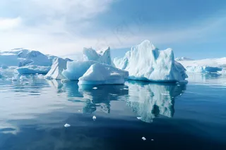 冰川冰块雪海洋摄影图