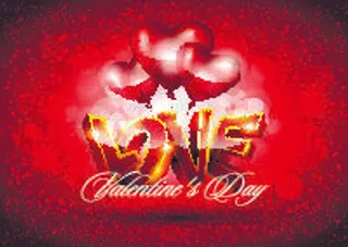 2.14情人节红心玫瑰背景