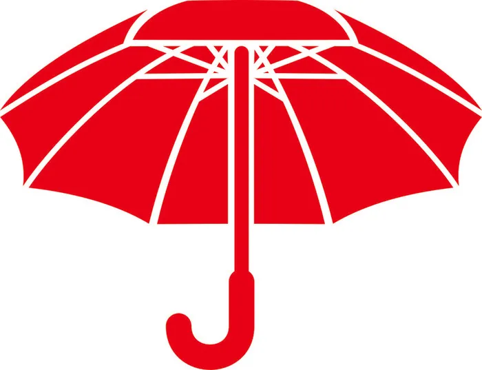 矢量免抠雨伞cdr矢量模版下载