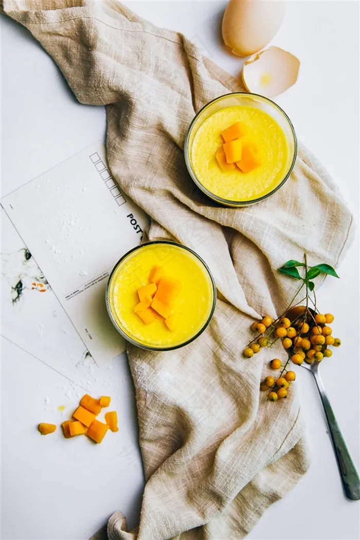 焦糖布丁芒果布丁