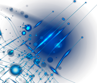 蓝色光芒斑点科技kv主视觉