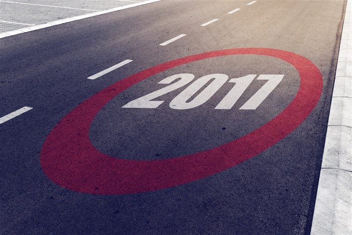 新年新行程公路插画