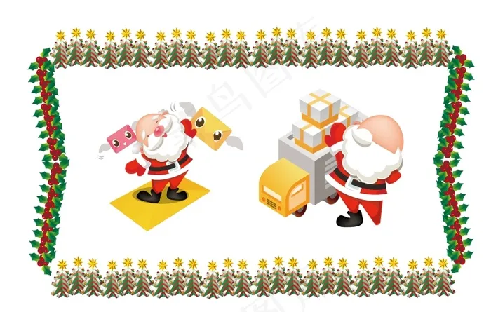 圣诞节素材ai矢量模版下载