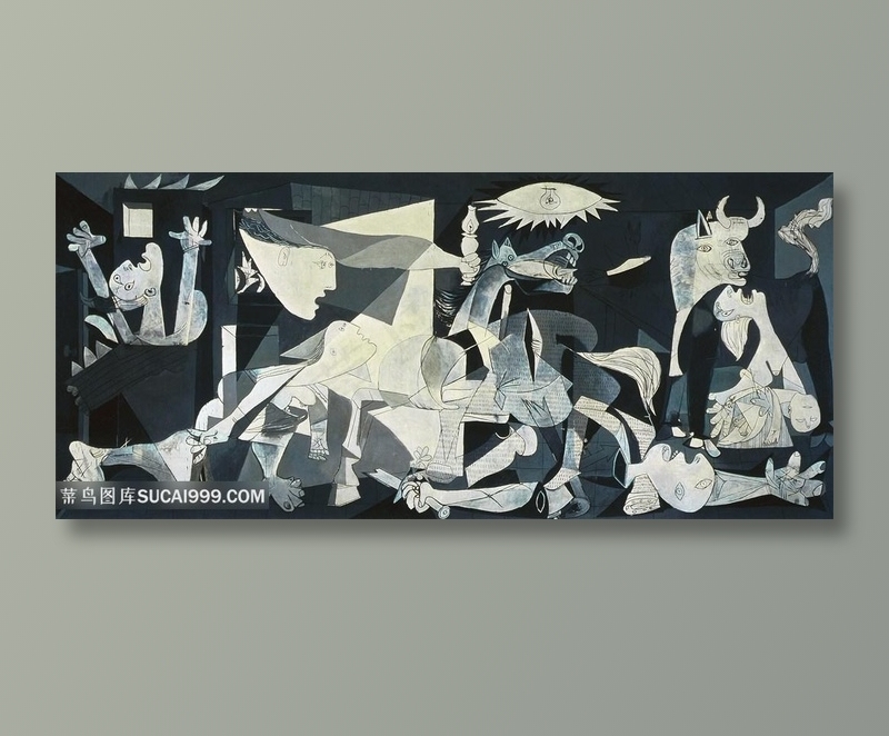 毕加索油画唯美插画