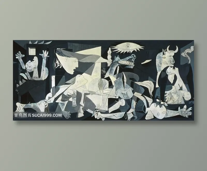 毕加索油画唯美插画