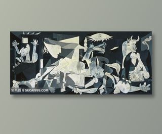 毕加索油画唯美插画