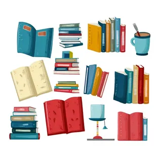 彩色书本矢量元素