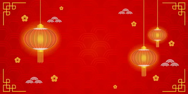 2022虎年新年春节卡通模板喜庆节日背景