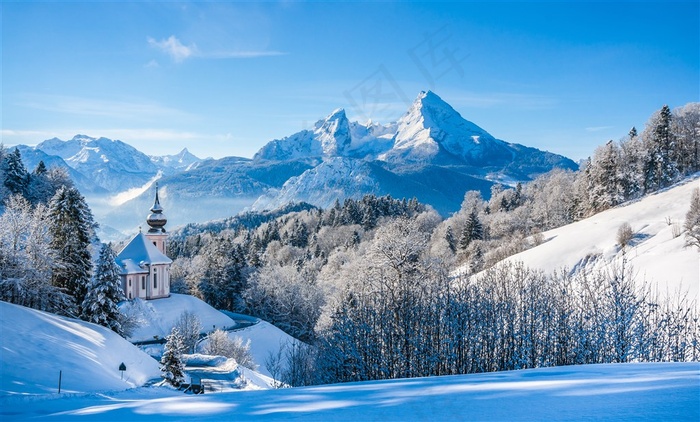 冬季雪山风景