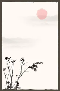 中国风传统水墨古风古典展板边框工笔画PS海报背景平面广告Ai设计素材