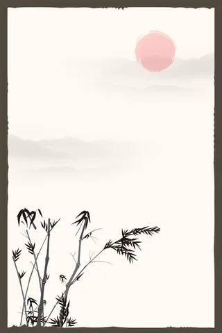 中国风传统水墨古风古典展板边框工笔画PS海报背景平面广告Ai设计素材