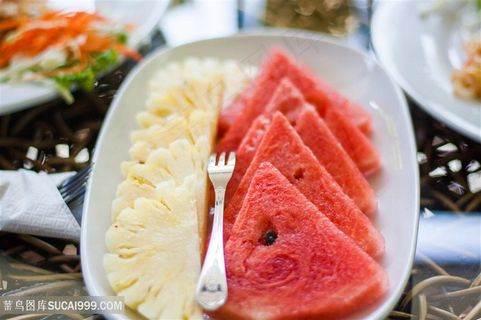 西瓜和菠萝素材图片