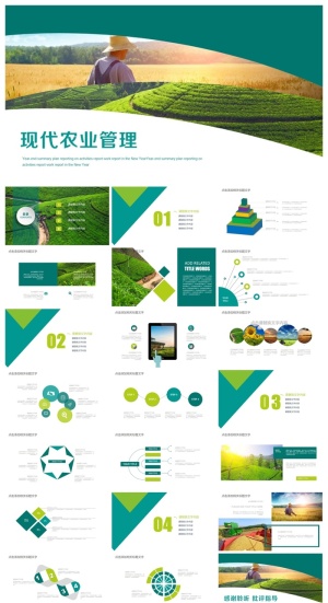 现代农业管理农场品展示PPT模板预览图