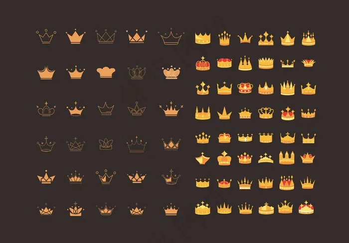 简约皇冠图标cdr矢量模版下载