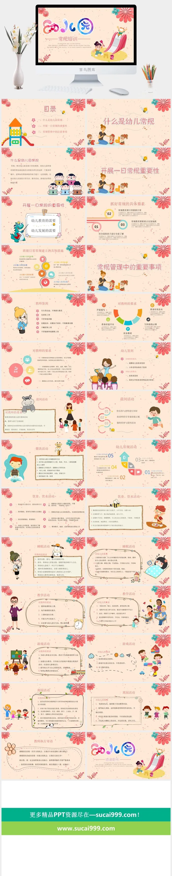 幼儿园常规管理培训PPT模板