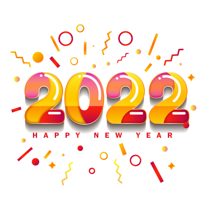设计新年2022装饰素材ai矢量模版下载