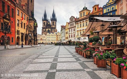 布拉格城市风光图片