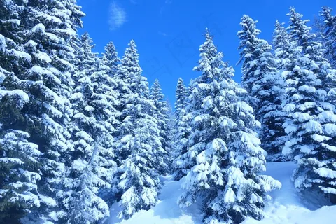 寒冬雪山景观摄影图片 寒冬雪山景观摄影图片