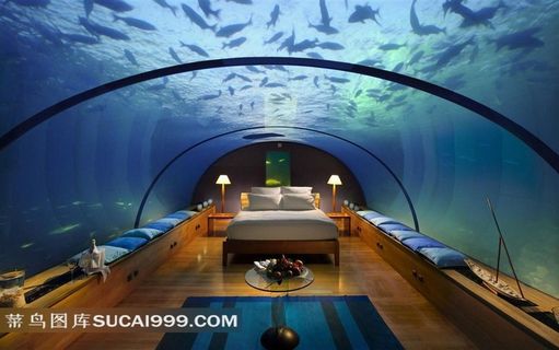 在海底的豪华卧室素材中国图片