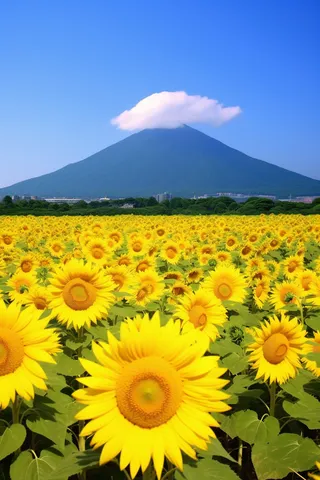 向日葵花海摄影图