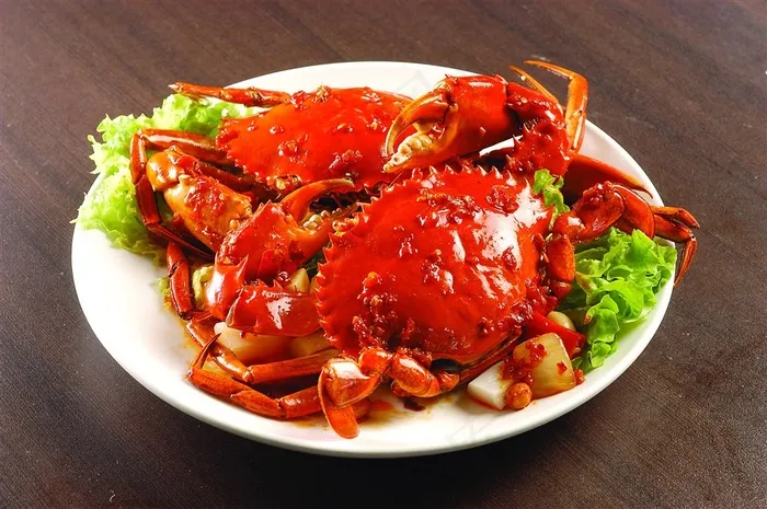 双只大闸蟹美食海鲜图片