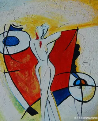 裸体艺术女性插画装饰画