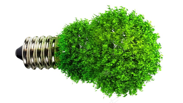 创意生态环保灯泡图片