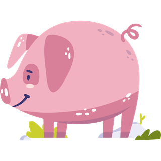 可爱的猪猪插画