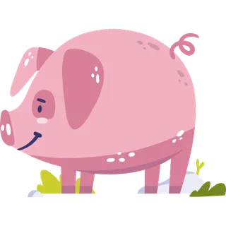 可爱的猪猪插画
