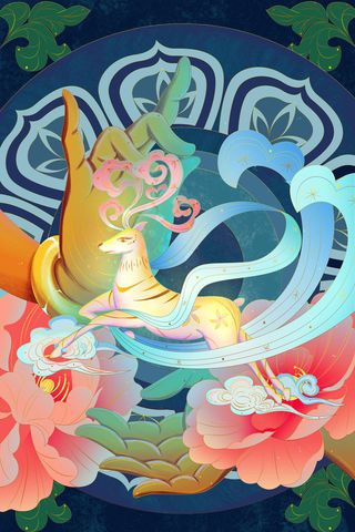 敦煌系列国潮插画