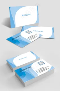 简约蓝色大气商务名片设计